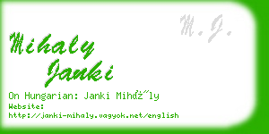 mihaly janki business card